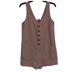 🌹Wishlist Apparel Pink Button-Front Romper